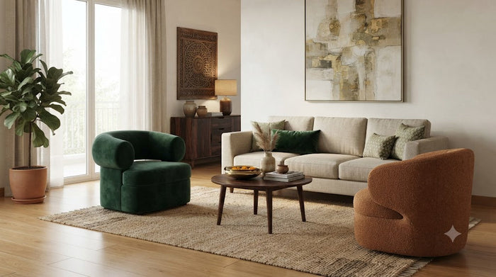 How to Mix a Sofa With Accent Chairs: 7 Stylish Living Room Ideas
