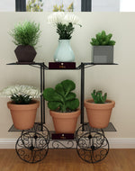 6-Tier Cart Planter Stand, Outdoor Flower Rack Flower Pot - Bloomart