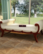 Cama Teak Wood Carved Royal Diwan (Walnut Finish) - Bloomart