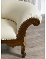 Radiant Teak Wood Handcrafted Deewan Chaise Lounge (Honey Finish Couch)