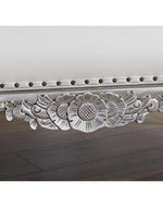 Posh Teak Wood Handcrafted Deewan Chaise Lounge (Silver)