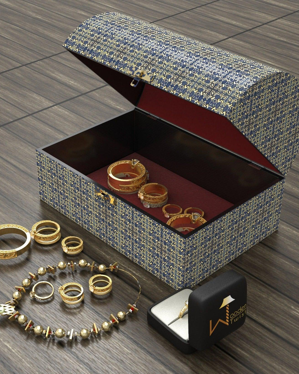 wooden jewellery box