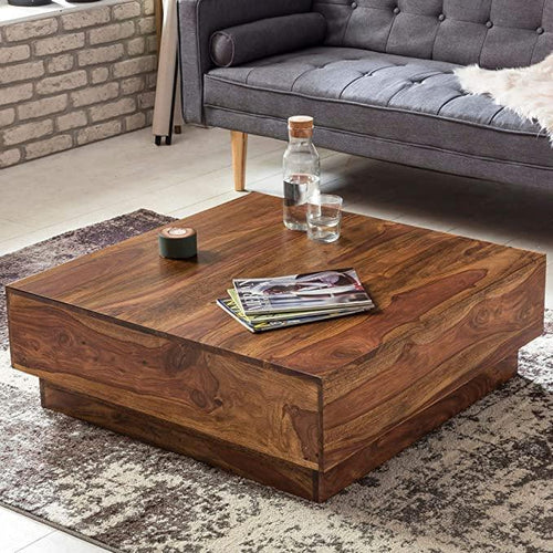 Avión Wooden Handmade Solid Sheesham Wood Coffee Table - Bloomart