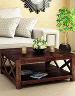 Aesthetic Wooden Handmade Solid Sheesham Wood Coffee Table - Bloomart