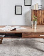 Espacio Wooden Handmade Solid Sheesham Wood Coffee Table - Bloomart