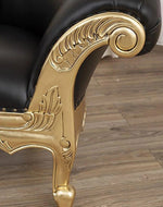 Wooden Hand Carved French Baroque Style Gold Leaf White Crystal Sw Buttons