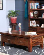 Wooden Handmade Solid Sheesham Wood Coffee Table