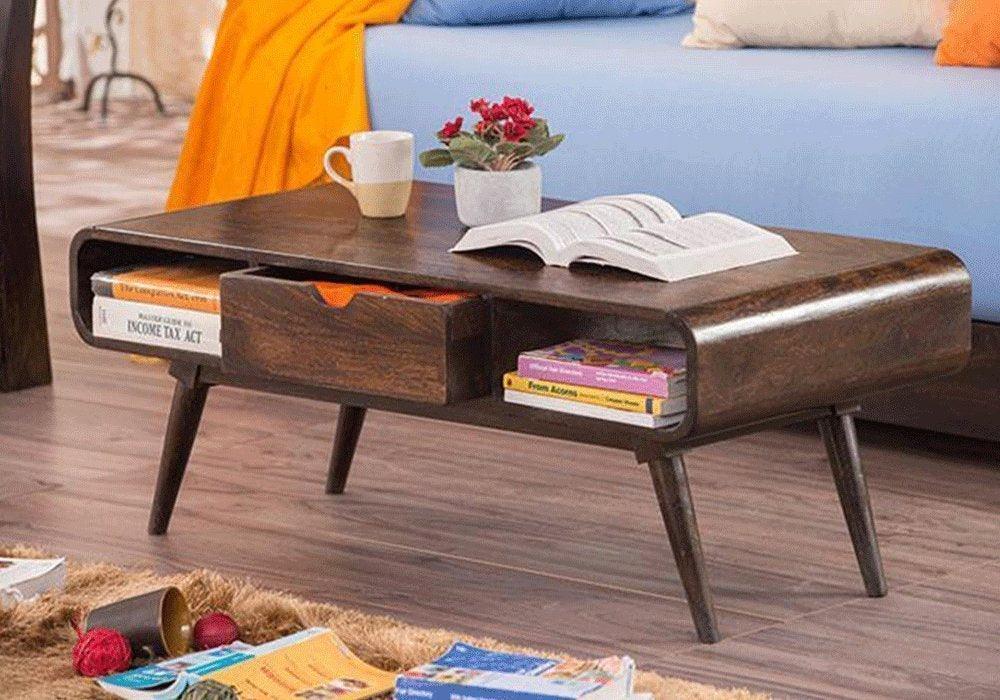Decoración Wooden Handmade Solid Sheesham Wood Coffee Table