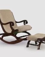 Rocking Chair with Foot Rest ( Walnut )