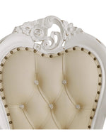 Wooden Twist Kreslo Teak Wood Tufted Chair