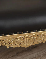 Wooden Hand Carved French Baroque Style Gold Leaf White Crystal Sw Buttons