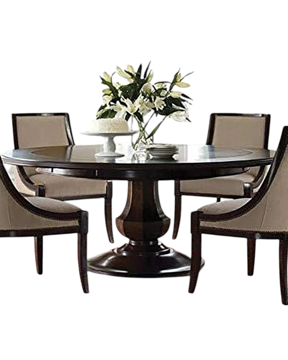 Wooden Hand Carved Dining Table Set With 4 Chair (Teak Wood)