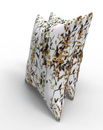 Fabrahome Gardenia Natural Velvet Fabric Cushion Cover ( Pack of 2 )