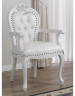 Wooden Twist Kreslo Teak Wood Tufted Chair