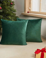 Fabrahome Cushion Cover for Couch, Sofa Bedroom And Home Decor (Green, Set of 2)