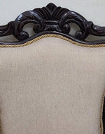 Wooden Shagbark Hand Carved Teak Wood Armchair ( Brown )