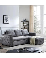 Modern Style 5 Seater Right-Side L-Shape Sofa Cum Bed with Comfort Cushion