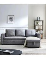 Modern Style 5 Seater Right-Side L-Shape Sofa Cum Bed with Comfort Cushion