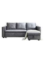 Modern Style 5 Seater Right-Side L-Shape Sofa Cum Bed with Comfort Cushion