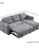 Modern Style 5 Seater Right-Side L-Shape Sofa Cum Bed with Comfort Cushion