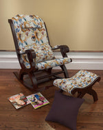 Creme Premium Rocking Chair with Foot Rest & Pillow