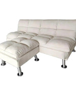 Carissa 3 Seater Sofa Cum Bed for Living Room with Ottoman (Metal Legs)