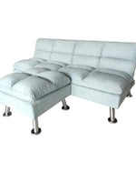 Carissa 3 Seater Sofa Cum Bed for Living Room with Ottoman (Metal Legs)