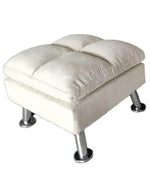 Carissa 3 Seater Sofa Cum Bed for Living Room with Ottoman (Metal Legs)