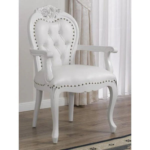 Wooden Twist Kreslo Teak Wood Tufted Chair