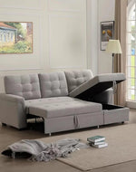 Modern 5 Seater L-Shape Sofa Cum Bed with Comfort Cushion RHS