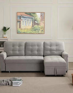 Modern 5 Seater L-Shape Sofa Cum Bed with Comfort Cushion RHS