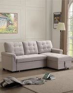 Modern 5 Seater L-Shape Sofa Cum Bed with Comfort Cushion RHS
