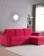 Madera 5 Seater L-Shape Sofa Cum Bed with Comfort Cushion