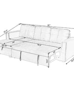 Madera 5 Seater L-Shape Sofa Cum Bed with Comfort Cushion