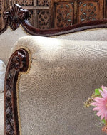 Traditional Wooden 3 Seater  Couch for Home & Office Chaise Lounge Settee (Teak Wood)