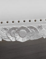 Magnificent Teak Wood Handcrafted Deewan Chaise Lounge (White Silver)