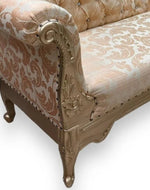 Handmade French Baroque Style Chaise Lounge Gold leaf