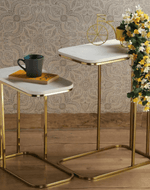 metallic end table