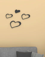 Decals Design Hearts Wooden Wall Sticker (Red) - Bloomart