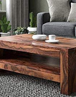 Moderna Wooden Handmade Solid Sheesham Wood Coffee Table - Bloomart