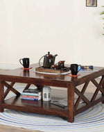 Aesthetic Wooden Handmade Solid Sheesham Wood Coffee Table