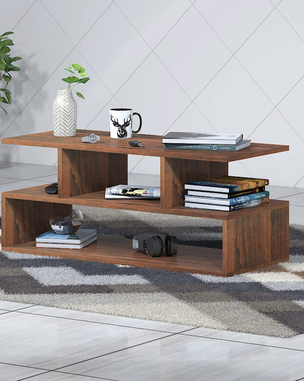 Cajones Wooden Handmade Solid Sheesham Wood Coffee Table - Bloomart