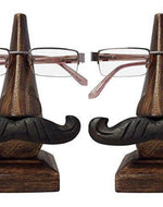 Handcrafted Wooden Nose Shaped Spectacle Holder/ Specs Stand - Bloomart