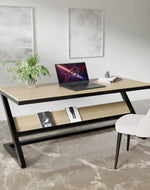 Bloomart Z-Shaped Executive Study Desk Table laminated Top