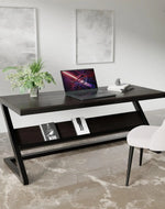 Bloomart Z-Shaped Executive Study Desk Table laminated Top