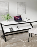 Bloomart Z-Shaped Executive Study Desk Table laminated Top
