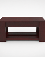 Solid Wood Quartz Coffee Table Honey Finish