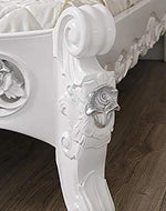 Super king Size Teak Wood Bed Heavy Carved with Cushioned Design