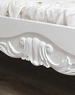 Super king Size Teak Wood Bed Heavy Carved with Cushioned Design