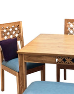 Renton Premium Designer Teak Wood 6 Seater Dining Set with Bench Matte Finish for Dining Room or Kitchen